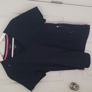 Koi lite Skye scrub top, navy, size large